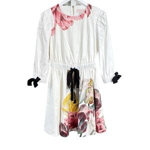 Ted Baker Tuleela Classic A Line Tranquility Soft White Dress NWT Women's Size 4